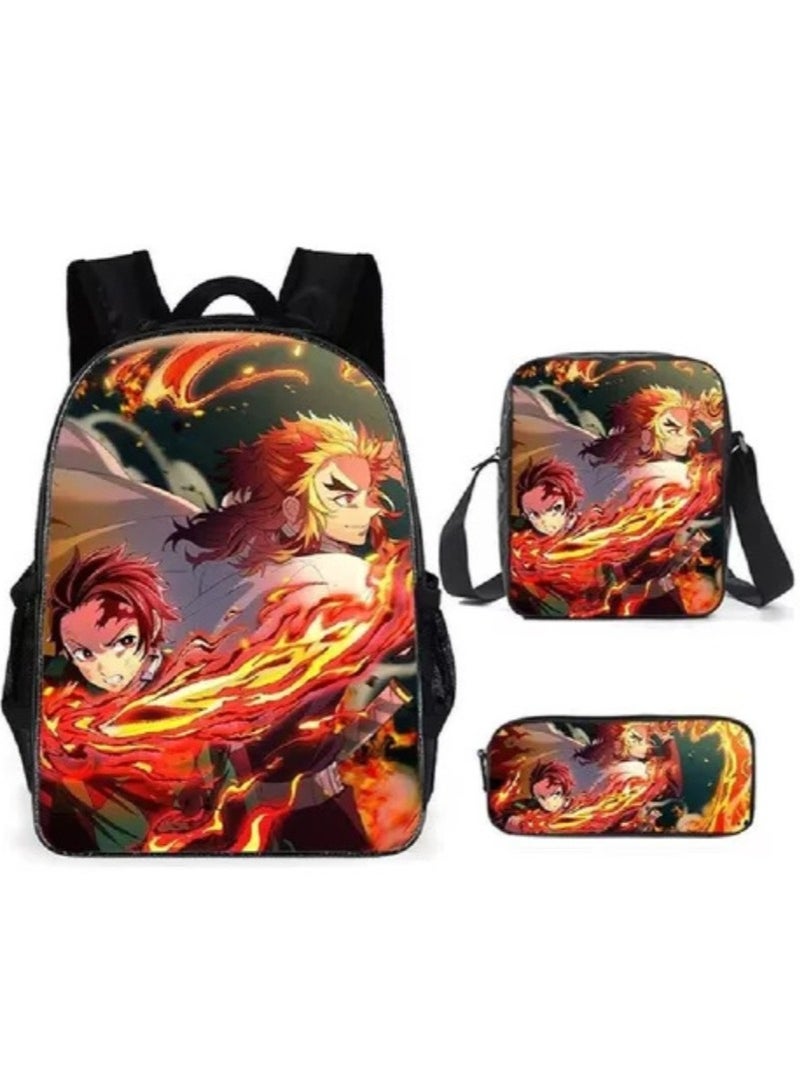 Anime cartoon large capacity backpack, student backpack, children's backpack, digital printed Oxford cloth backpack, unisex  - Image 1