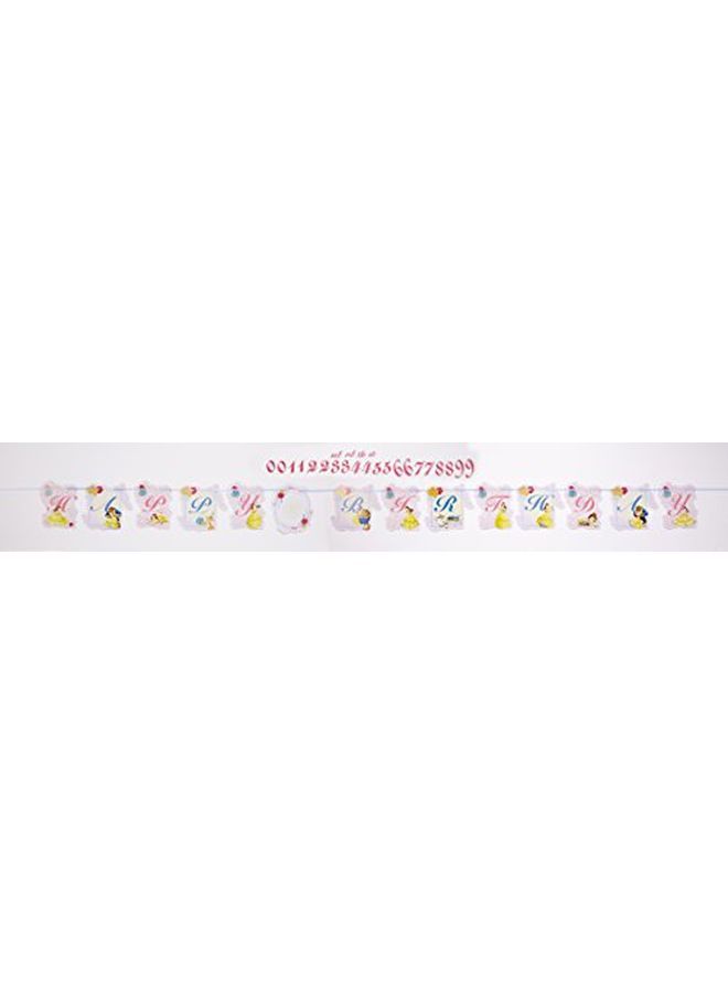 Amscan Ribbon Letter Banner| Disney© Beauty And The Beast Collection | Birthday - Image 2