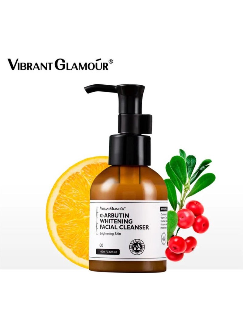 Vibrant Glamour a-Arbutin Whitening Facial Cleanser  Brightening Skin 100 ml - Image 1