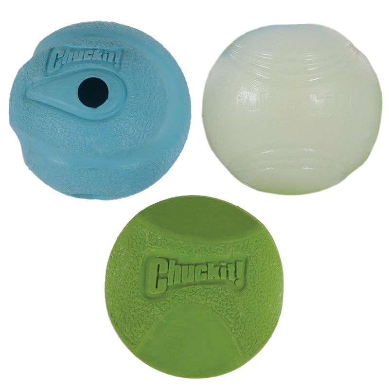 Chuckit Fetch Pack Dog Balls Interactive Dog Toys HighBounce Fetch Ball Floating Ultra and Rugged Balls Durable Size Small 2inch Diameter Set of 3 - Image 2