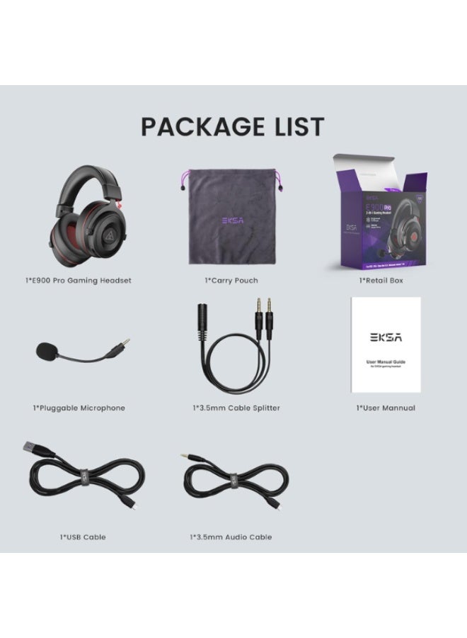 EKSA E900 Pro Gaming Headset - 7.1 Surround, Noise-Canceling Mic - Image 4