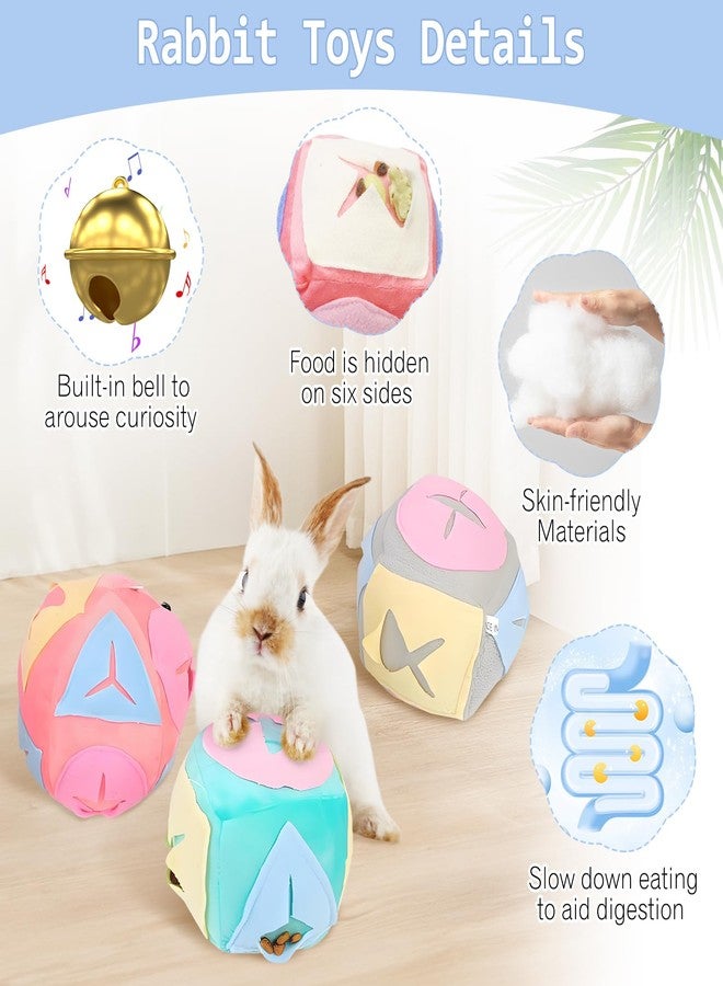 هامليدي ألعاب هاميليدي الكبيرة للأرانب، لعبة البحث عن الطعام مع جرس، موزع كرات الشم، ألعاب إثراء تمارين الأرانب، لعبة ألغاز قابلة للغسل، لعبة أرنب للتسلية، لعبة أرنب للأرانب المنزلية (أحمر) - Image 3