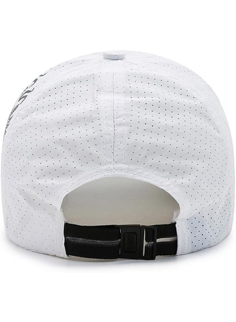 SOLARAE قبعة بيسبول التنين، قبعة شبكية قابلة للتجفيف السريع، قبعة شاحنة ناعمة غير مصنوعة، قبعة بيسبول قابلة للتعديل للرجال والنساء، بيضاء - Image 5