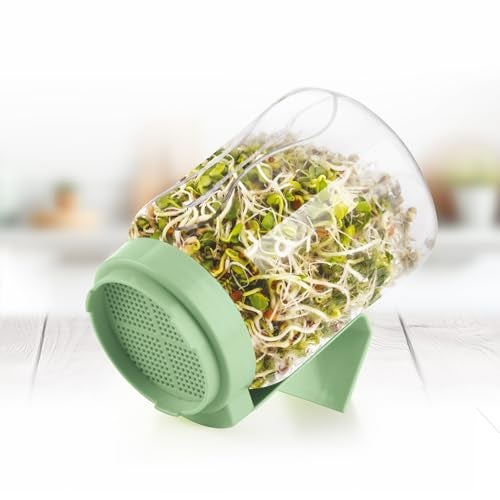 Nayasa Sprout Maker 790 ML- Set of 2 | BPA-Free Plastic Jar Container for Sprouting All Seeds & Beans | Airflow Mesh Lid, Easy Drainage, Odor Resistant & Durable | Beige - Image 3