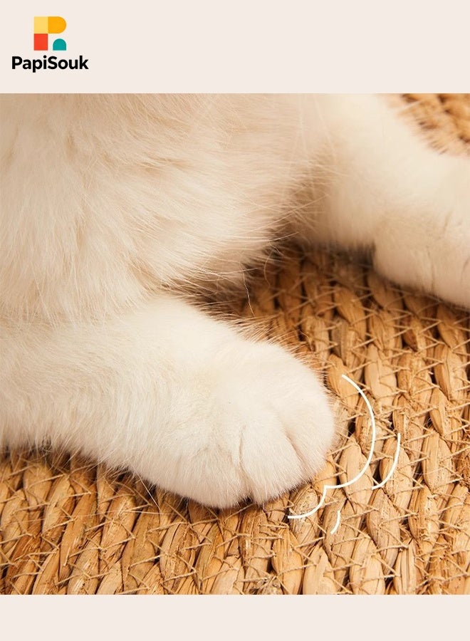 PapiSouk Large Dandelion Cat Scratching Board Durable Natural Fiber Claw Scratcher and Cozy Sleeping Mat for Indoor Cats - Image 5
