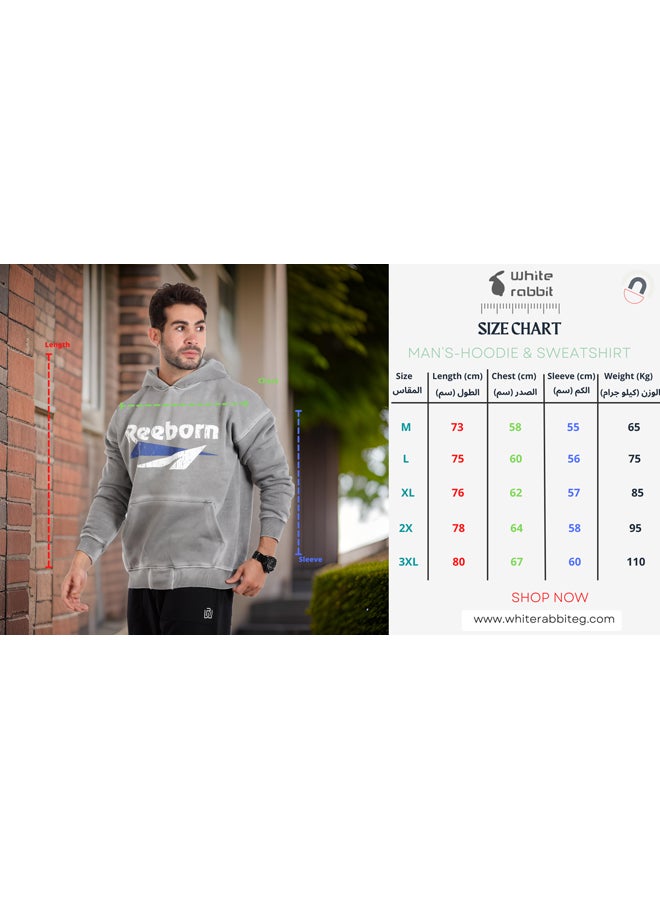 WHITE RABBIT Printed Hoodie With Kangaroo Pockets - Image 5