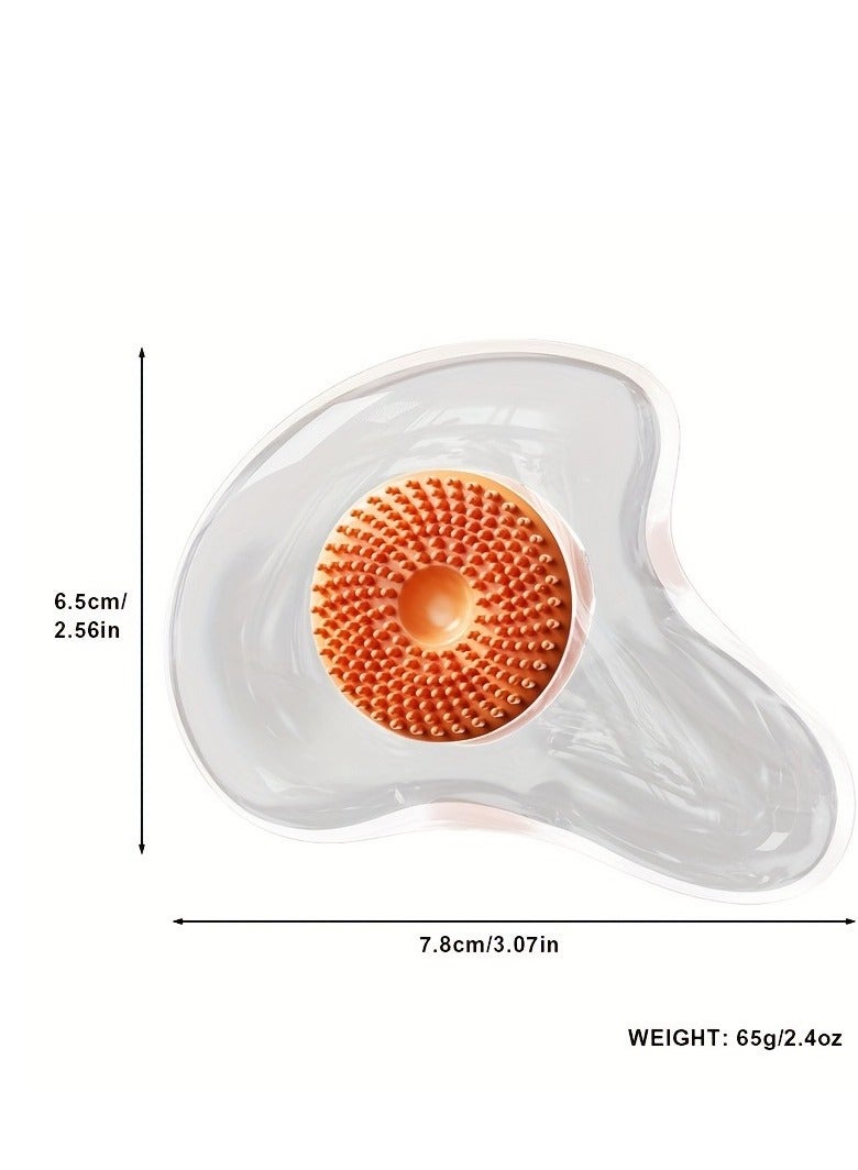 إسكدنيا قطعة واحدة من فرشاة تنظيف الوجه كريستال غوا شا الطبيعية 2 في 1، أداة تدليك غوا شا لبشرة الجسم والوجه، لوح كشط كريستالي لعلاج الوخز بالإبر في المنتجعات الصحية، علاج نقطة الزناد - Image 2