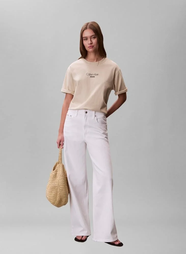 Calvin Klein Jeans  Casual Graphic Oversized T-Shirt for Women | Best Price UAE