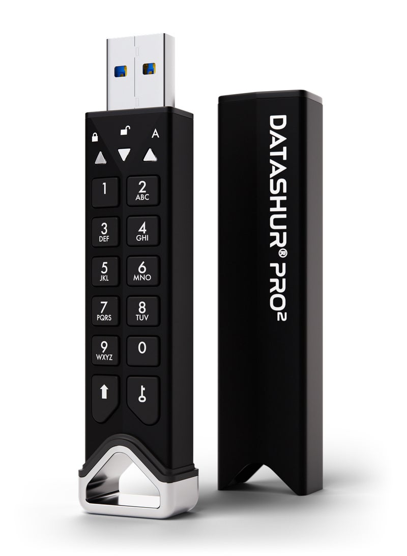 iStorage datAshur PRO2 32 GB | Secure Flash Drive | FIPS 140-2 Level 3 Certified | Password protected | Dust/Water-Resistant | IS-FL-DP2-256-32 - Image 1
