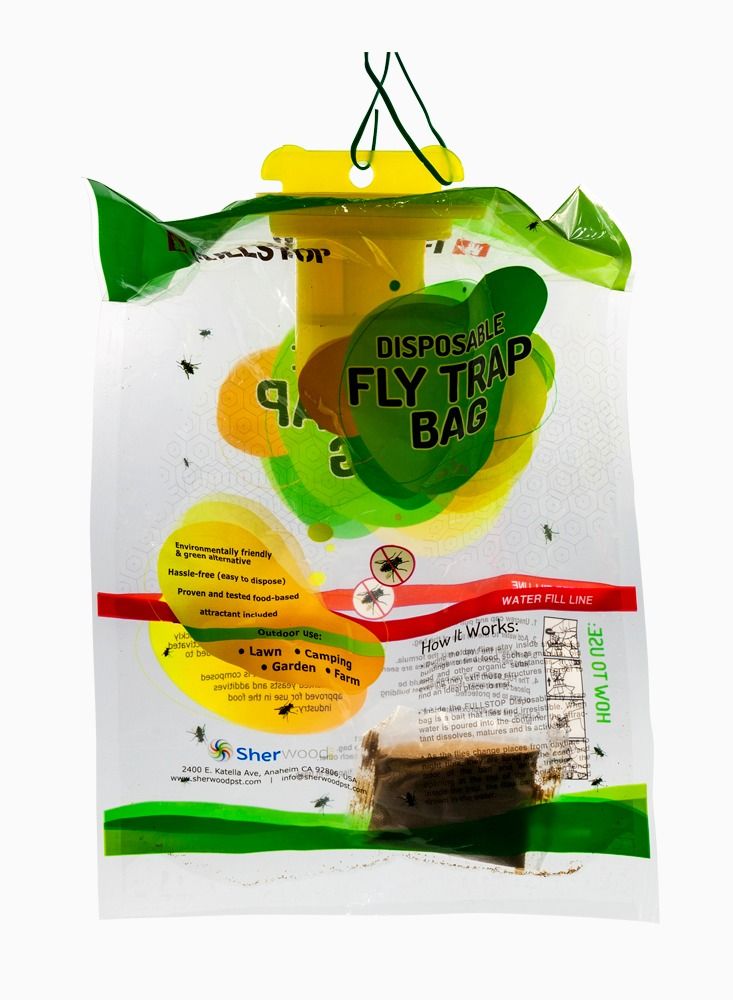 fullstop 2 Piece Disposable Fly Trap Catcher Disposable Bag
