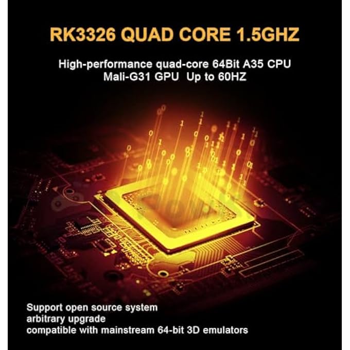 RGB20S RETRO HANDHELD ARCADE GAME CONSOLE, 3.5 INCH MINI RETRO ARCADE VIDEO GAME CONSOLE, IPS SCREEN WITH 128G CARD & 25000 GAMES, FOR FOR KIDS ADULTS GAME LOVERS, OPEN SOURCE GAME PLAYER, BLACK - Image 4