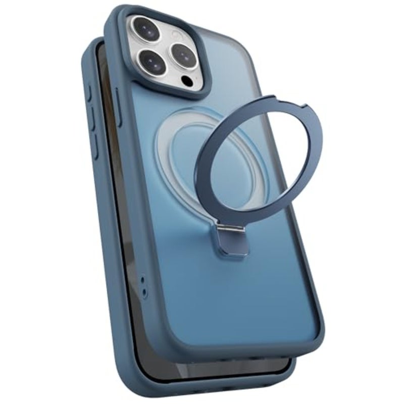 Magnetic Kickstand Case, Built-in Magnet Stand, Compatible with Mag-Safe, Slim Shockproof Translucent Matte Phone Cover, Protective Bumper, TPU Frame - Image 1