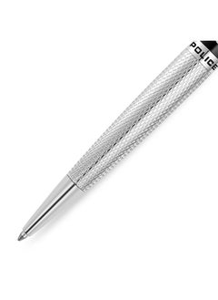 POLICE Gridget Pen Stainless Steel Clip  Textured Barrel  Iconic P Logo  Black Finish  - Image 3