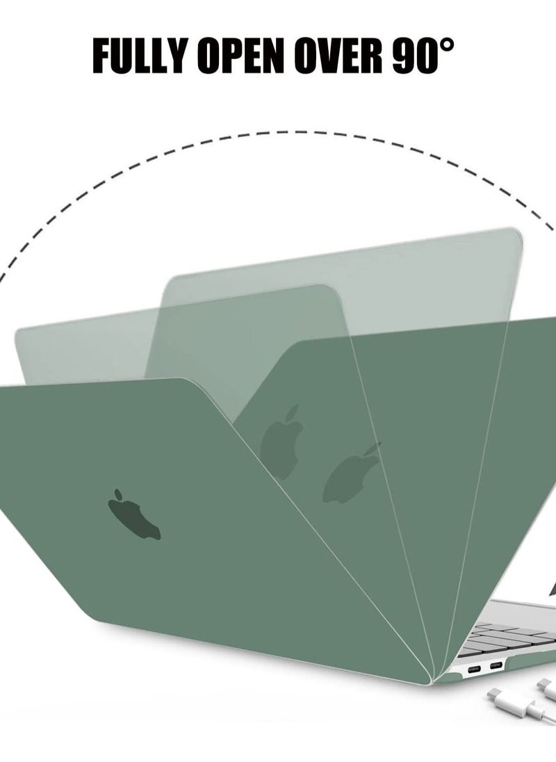 Hard Case Compatible with MacBook Air 13.6 inch 2025 M4 Chip A3240 and 2024 M3 A3113 and 2022 M2 A2681,Midnight Green