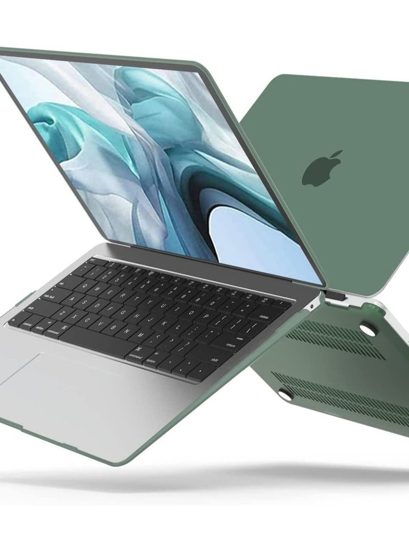 Hard Case Compatible with MacBook Air 13.6 inch 2025 M4 Chip A3240 and 2024 M3 A3113 and 2022 M2 A2681,Midnight Green