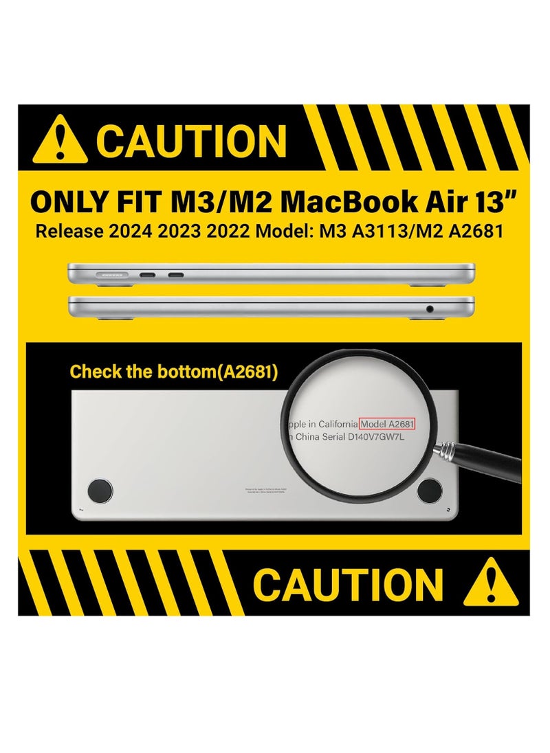 Hard Case Compatible with MacBook Air 13.6 inch 2025 M4 Chip A3240 and 2024 M3 A3113 and 2022 M2 A2681,Midnight Green