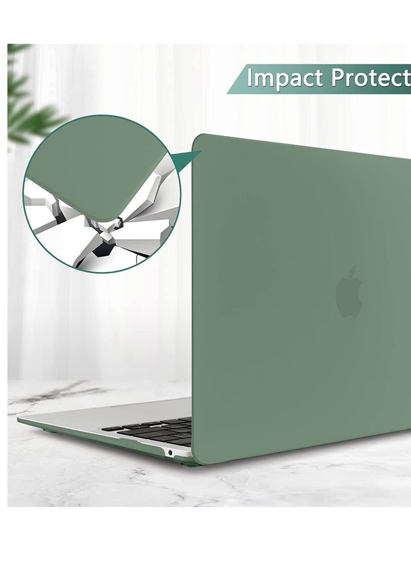 Hard Case Compatible with MacBook Air 13.6 inch 2025 M4 Chip A3240 and 2024 M3 A3113 and 2022 M2 A2681,Midnight Green