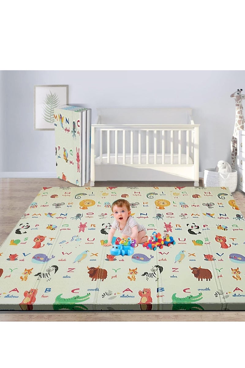 MUMS PLANET Ultra-soft baby crawling and play mat – Features attractive educational designs, water-resistant, easy to clean, and offers ideal protection for infants and toddlers. Protects your baby from cold or hot floors and is safe for sensitive skin. Baby crawling mat – Kids play mat – Children's rug – Baby toys – Perfect gift for kids. - Image 1