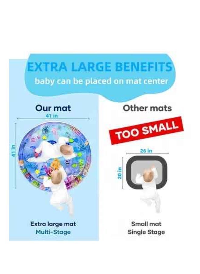 ممز بلانيت سجاده  مائيه الحجم الكبير 100 * 100 سم من ممز بلانيت  ،العاب اطفال حديثي الولاده تساعد علي تقويه عضلات الرقبه و الزحف حتي سن 5 سنوات ، مركز نشاط كبير جدا متعدد المراحل للاطفال والالعاب الحسية، سجاده لعب قابل للنفخ، هدية تحفيز بصري للاولاد والبنات, العاب للاطفال من سن 3 شهور ، العاب للبيبي_ سجاده اطفال ، العاب اطفال - Image 4