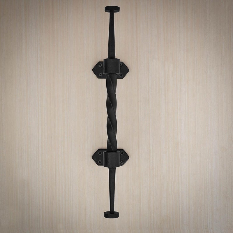 SaKeGa Mystic Colonial Rustic Twisted 16.5” Barn Door Handle Pull – Heavy Duty Double-Sided Wrought Iron Door Handles for Sliding Barn Doors, Entry Doors, Wooden Gates & Garage Door - Image 5