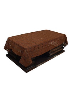 Kuber Industries Kuber Industries Exclusive Table Cloth|Cotton Center Table cover|Table Sheet For dining, Party, Events|Finest Cotton & Washable|Indoor And Outdoor Use "60 x 40" (Brown)  - Image 1