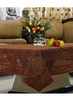 Kuber Industries Kuber Industries Exclusive Table Cloth|Cotton Center Table cover|Table Sheet For dining, Party, Events|Finest Cotton & Washable|Indoor And Outdoor Use "60 x 40" (Brown)  - Image 4