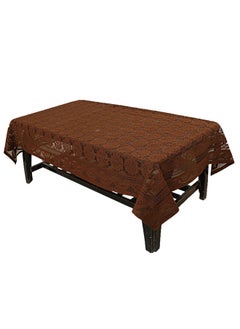 Kuber Industries Kuber Industries Exclusive Table Cloth|Cotton Center Table cover|Table Sheet For dining, Party, Events|Finest Cotton & Washable|Indoor And Outdoor Use "60 x 40" (Brown)  - Image 2