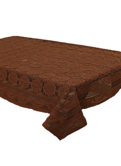 Kuber Industries Kuber Industries Exclusive Table Cloth|Cotton Center Table cover|Table Sheet For dining, Party, Events|Finest Cotton & Washable|Indoor And Outdoor Use "60 x 40" (Brown)  - Image 3