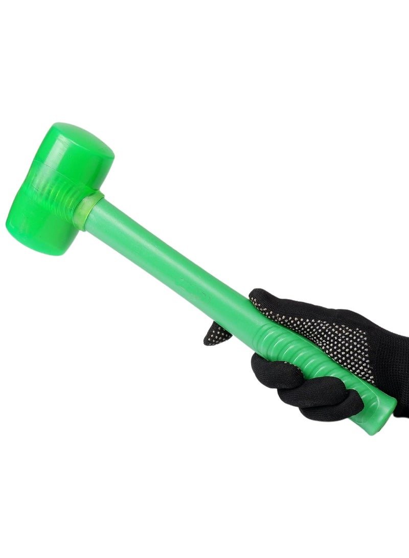DubaiGallery Silicone Hammer Mallet with Plastic Handle Indoor Soft Safety Perfect Tools Rubber Hammer, Rubberized Hammer  - Image 1