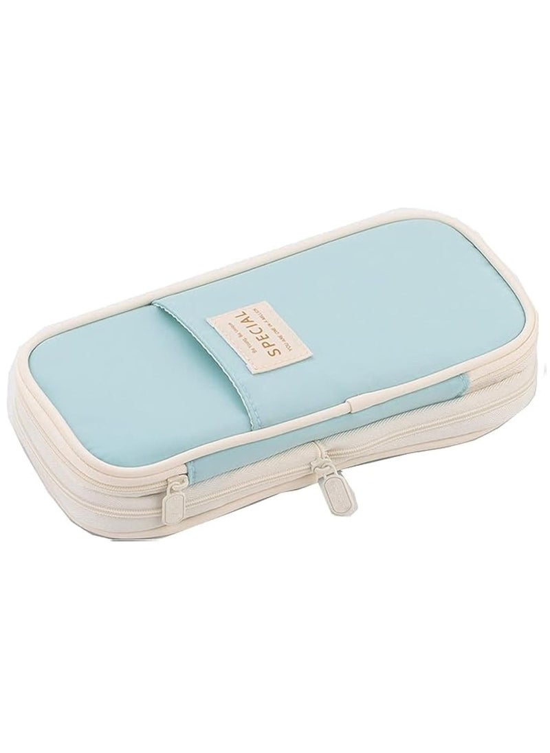 Generic Colorful Large Storage Pencil Box Pen Bag with Zipper Large Capacity Storage Bag, Suitable for Office Travel Storage Box  - Image 1