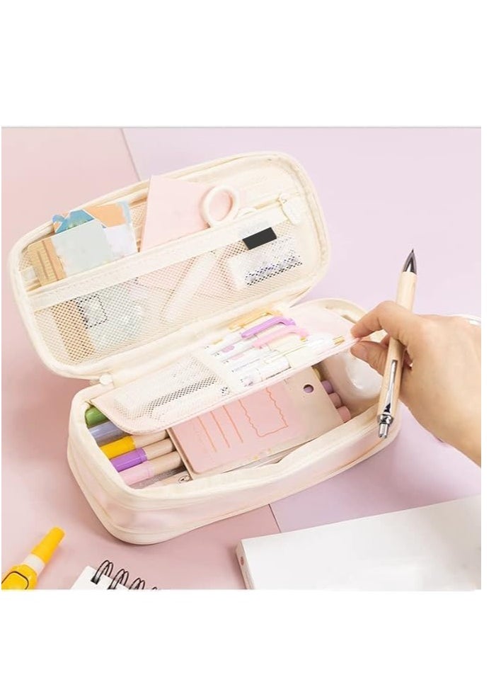 Generic Colorful Large Storage Pencil Box Pen Bag with Zipper Large Capacity Storage Bag, Suitable for Office Travel Storage Box  - Image 5