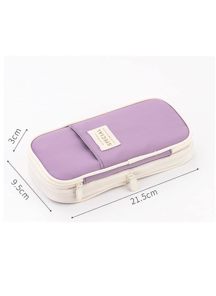 Generic Colorful Large Storage Pencil Box Pen Bag with Zipper Large Capacity Storage Bag, Suitable for Office Travel Storage Box  - Image 4