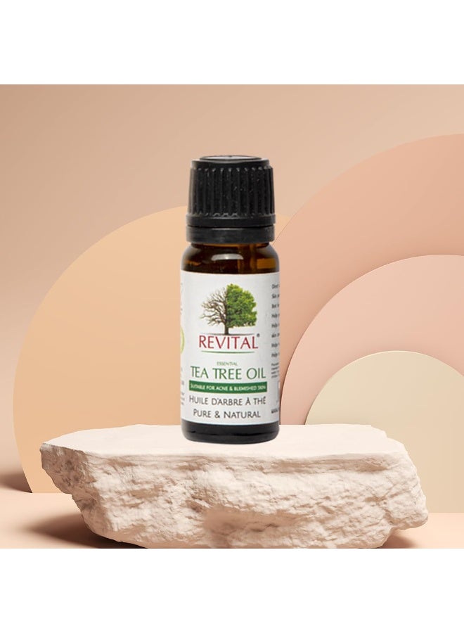 Revital Essential Tea Tree Oil: The Ultimate Natural Remedy for Skin and Holistic Vitality - Rediscover Wellness Through the Essence of Nature with This Pure and Potent Oil | Pack Of 2 (20ML) - Image 2