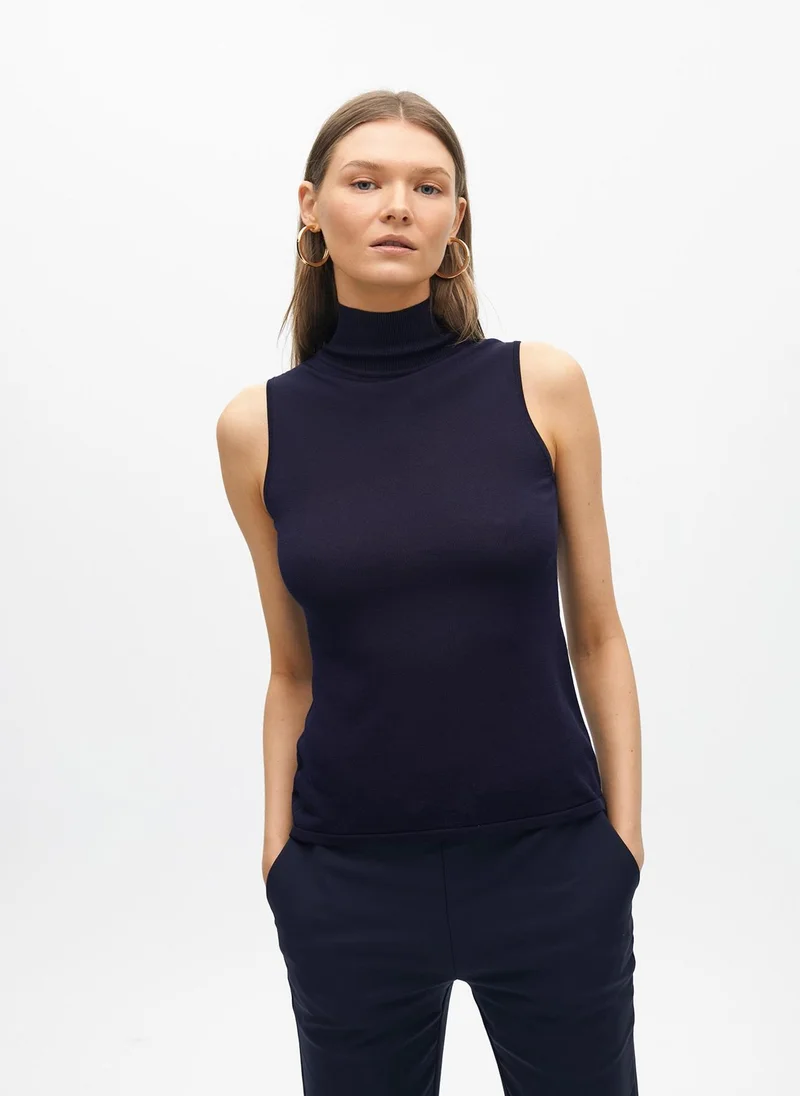 Lola Casademunt Sleeveless High Neck Knit Top