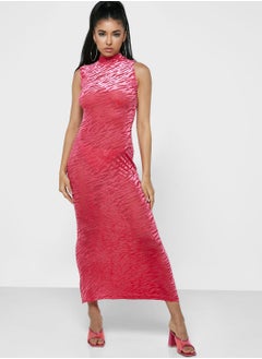 Amy Lynn High Neck Printed Dress  - Image 4