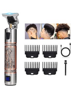2BK 2BK LCD Display Hair Clippers for Men Professional Men Hair Trimmers, Zero Gapped Cordless Hair Trimmer, Rechargeable T-Blade Haircut & Grooming Kit Line Up Edgers Clippers for Men Home Use 