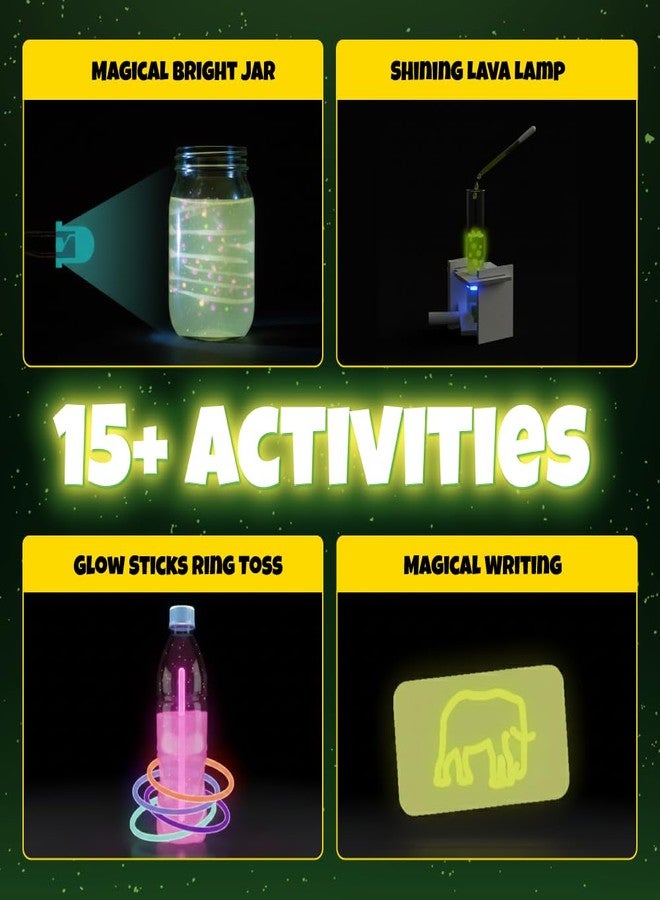 PW Curious Jr. Science Experiment Kit for Kids Ages 8-14, 100+ STEM Experiments with Step-by-Step Manual &30 Bonus DIY Activities,Science Learning Toy,Birthday Gift for Boys &Girls (Glow in the Dark) - Image 3