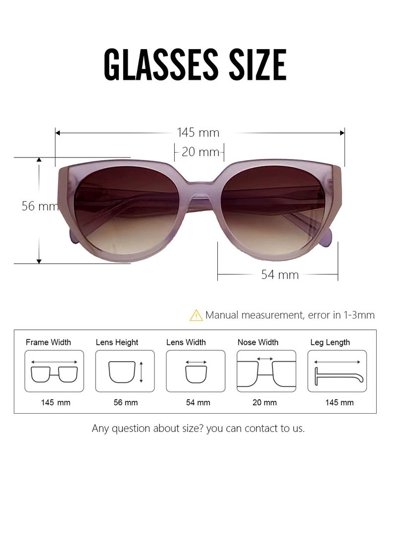 DLS Sunglasses for men and women - Cat Eye Acetate Frame with UV protacted lenses multipurpose use (MS7012-C5) - Image 3