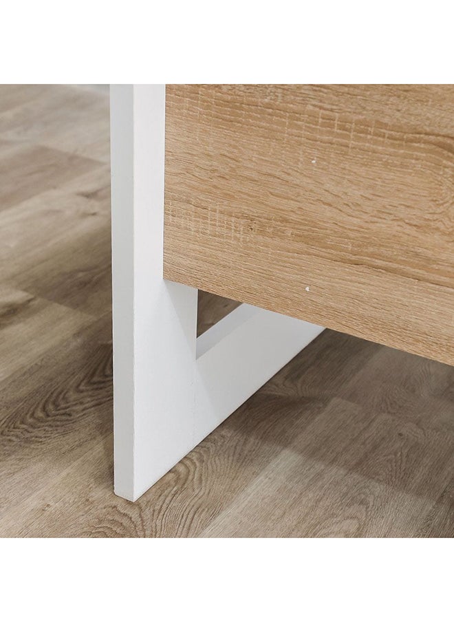 DANUBE HOME - Tecno Study Desk Computer Table Office Desk Workstation Modern PC Laptop Gaming Table Wooden Study Table For Home Office L 120.5 x W 70 x H 77.5 cm White Oak & White - Image 1