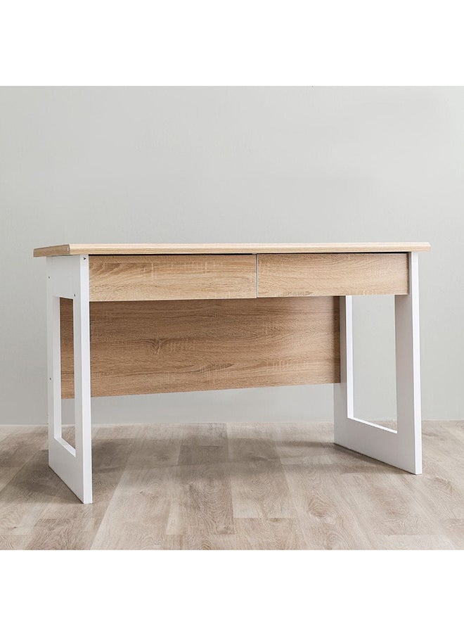 DANUBE HOME - Tecno Study Desk Computer Table Office Desk Workstation Modern PC Laptop Gaming Table Wooden Study Table For Home Office L 120.5 x W 70 x H 77.5 cm White Oak & White - Image 1