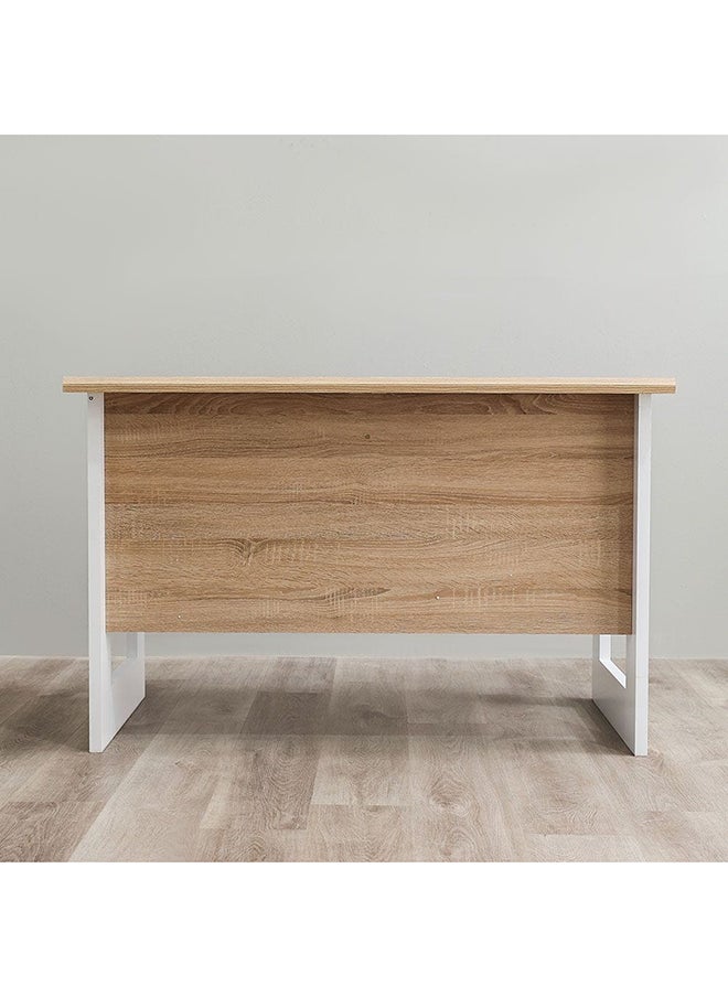 DANUBE HOME - Tecno Study Desk Computer Table Office Desk Workstation Modern PC Laptop Gaming Table Wooden Study Table For Home Office L 120.5 x W 70 x H 77.5 cm White Oak & White - Image 1