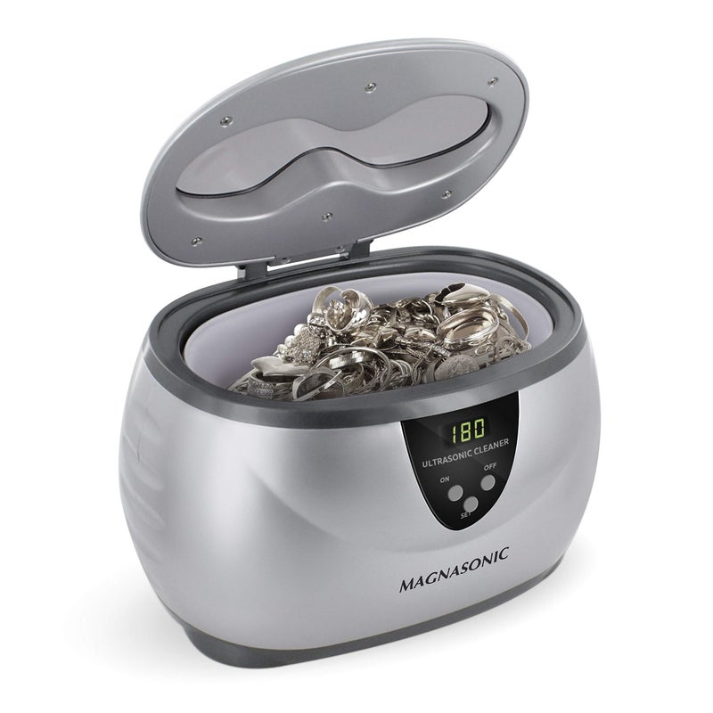 Magnasonic Magnasonic Professional Ultrasonic Jewelry Cleaner with Digital Timer and 20 oz Stainless Steel Tank for Eyeglasses, Rings, Earrings, Coins, Tools, Dentures, Hygiene Items (MGUC500)  - Image 1