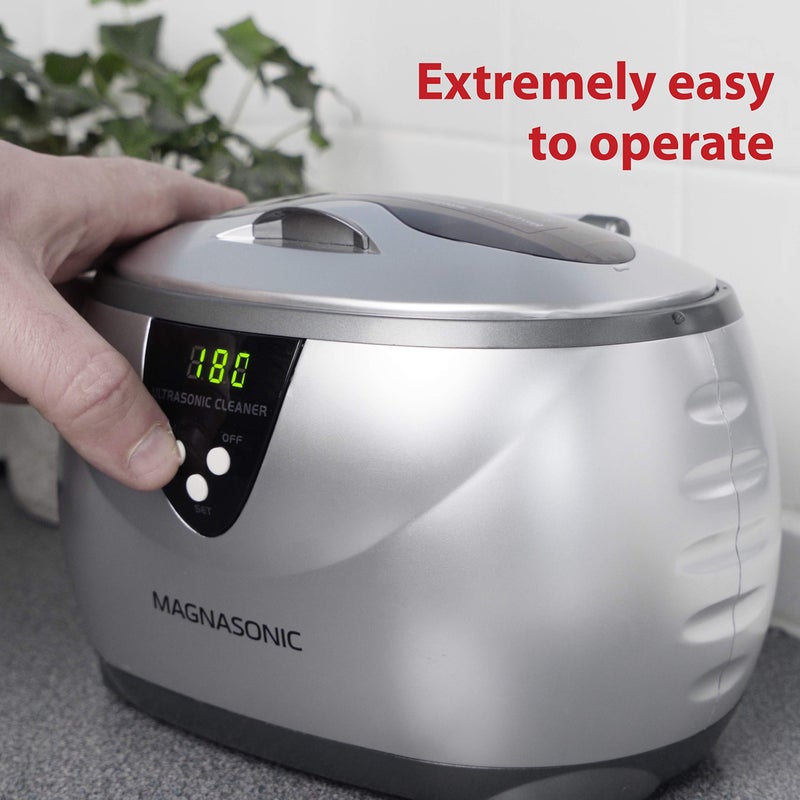 Magnasonic Magnasonic Professional Ultrasonic Jewelry Cleaner with Digital Timer and 20 oz Stainless Steel Tank for Eyeglasses, Rings, Earrings, Coins, Tools, Dentures, Hygiene Items (MGUC500)  - Image 4