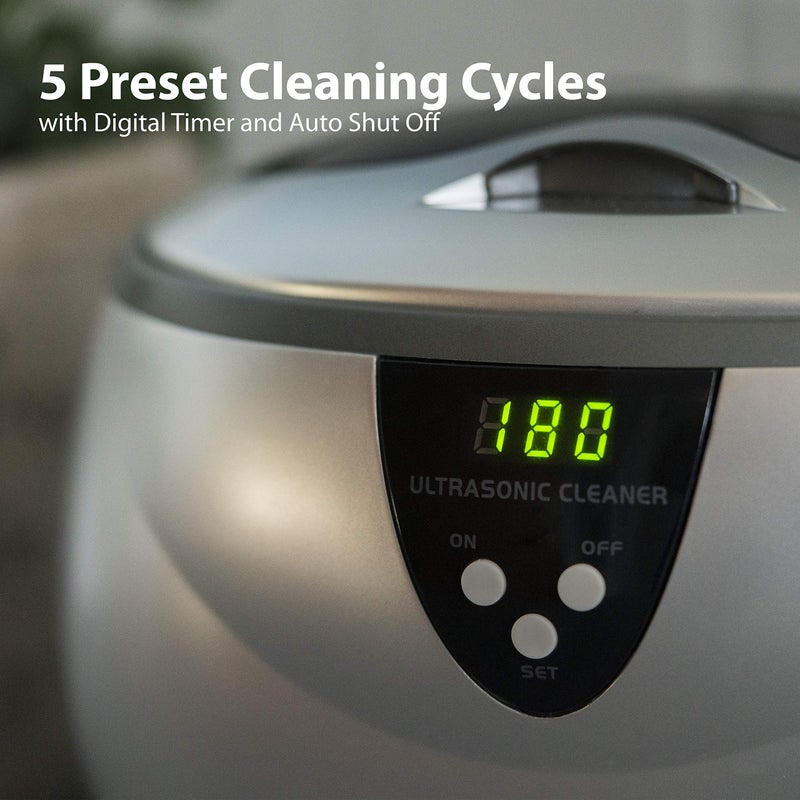 Magnasonic Magnasonic Professional Ultrasonic Jewelry Cleaner with Digital Timer and 20 oz Stainless Steel Tank for Eyeglasses, Rings, Earrings, Coins, Tools, Dentures, Hygiene Items (MGUC500)  - Image 5