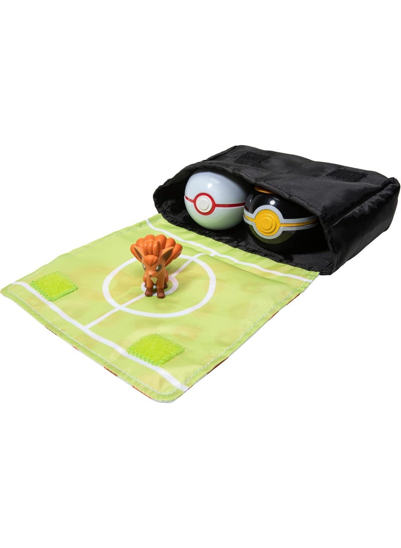 Pokemon مجموعة حزام بيكاتشو القابلة للتعليق من بوكيمون - شخصية بيكاتشو للمعركة بطول 2 إنش مع كرة بوكيمون وكرة سريعة بالإضافة إلى حزام و حزام موضوعي - Image 2