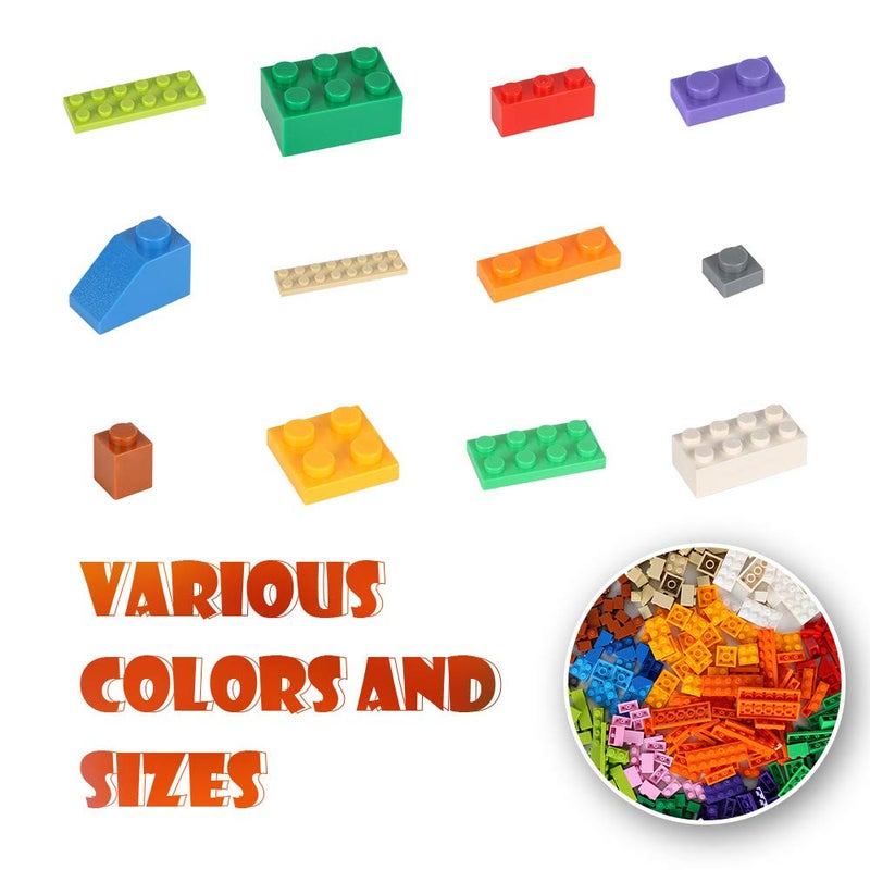Lekebaby Classic 1500 Pieces Building Bricks Kit Basic Brick Set Classic Colors for Kids Creative Play, Compatible with All Major Brands, Gifts Educational Toy for Boys Girls 6 Years Old and Up - Image 2