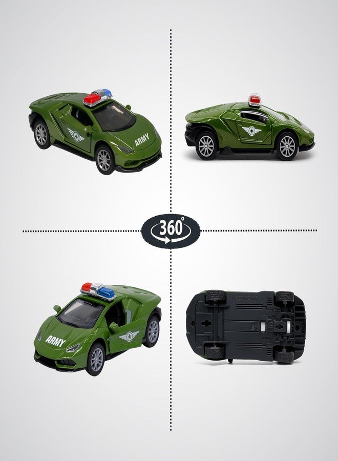 Speedyz Toy Army Sedan 1:32 Scale Die-Cast Metal with Opening Doors and Pull Back Action Realistic Car Kids Toy Vehicle, Indoor Play Car for Children - Image 2