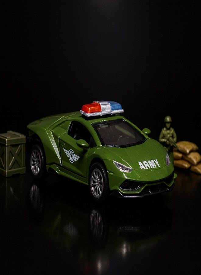Speedyz Toy Army Sedan 1:32 Scale Die-Cast Metal with Opening Doors and Pull Back Action Realistic Car Kids Toy Vehicle, Indoor Play Car for Children - Image 3