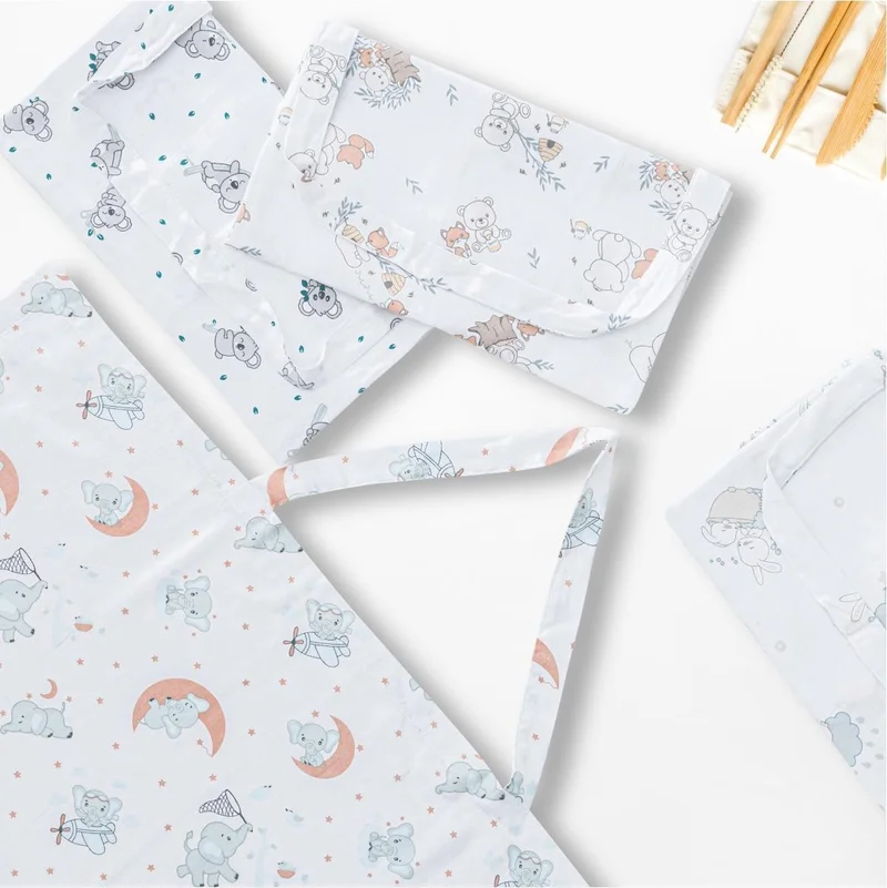 Gezenbebe Hero Muslin Baby Breastfeeding Bib (60x90) Bunny