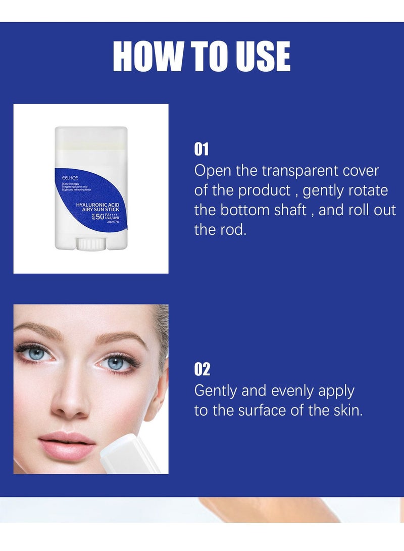 EELHOE HYALURONIC ACID AIRY SUN STICK SPF 50+ PA++++ 22g - Image 4
